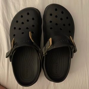 Black Crocs with Velcro Adjustable Strap